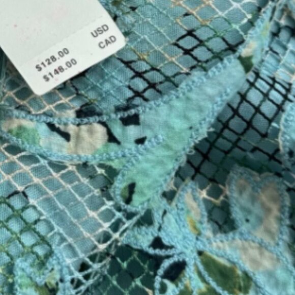 Brand New By Anthropologie Printed Embroidered Lace Mini Skirt - Picture 8 of 10